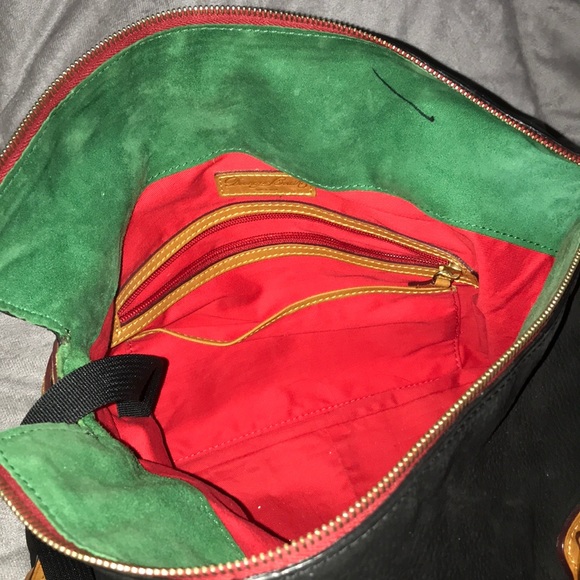 Satchel supple black Suede and rich Leather trim - Picture 5 of 8